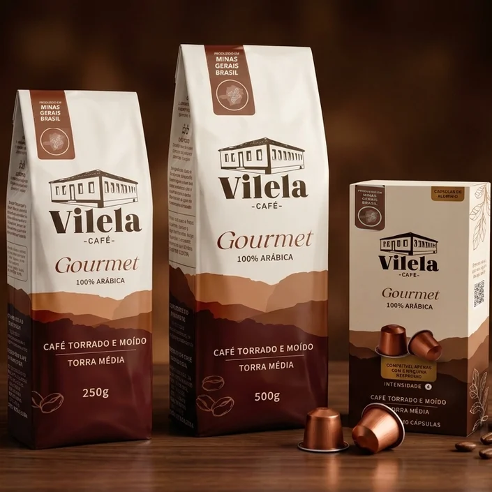 Café Vilela — projeto de Embalagens da Buffo Design