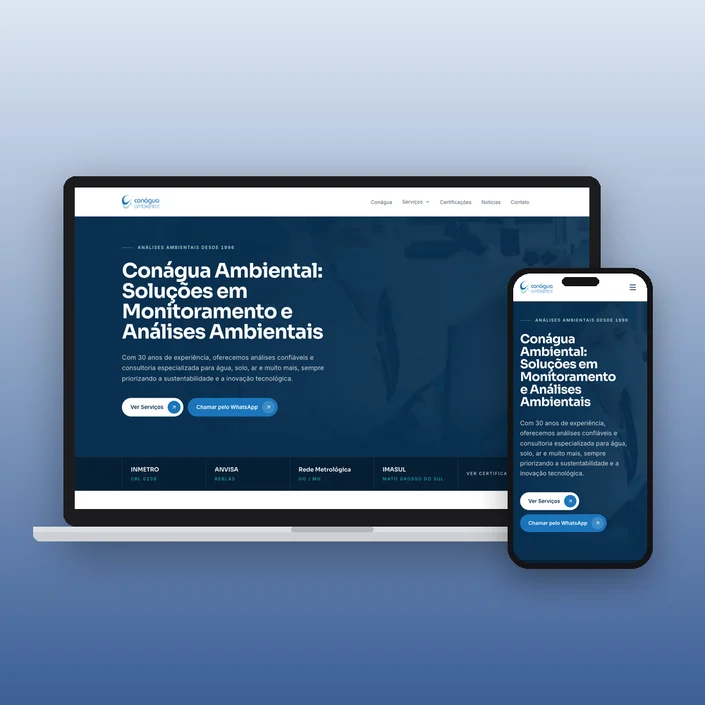 Conágua Ambiental – Website — projeto de Websites, UI/UX Design da Buffo Design