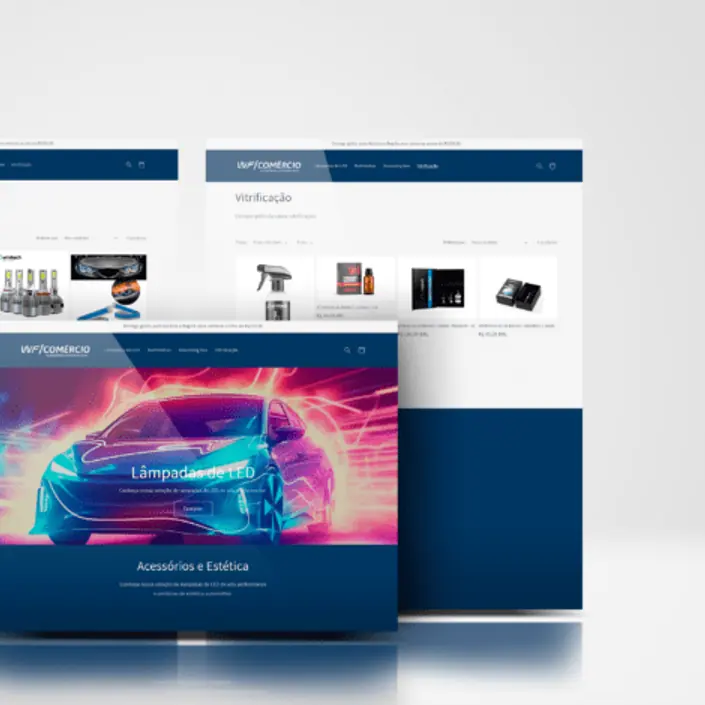 WF Acessórios — projeto de Websites, UI/UX Design da Buffo Design