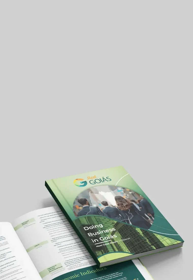 Revista aberta com projeto editorial da Buffo Design